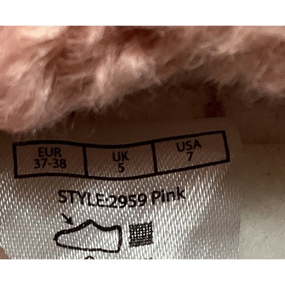 Woolrich Pink Puff Fleece Slippers Shoes Memory Foam Women’s Size 7 Warm Comfy - Picture 8 of 11
